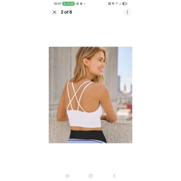 OFFLINE By Aerie Real Me Hold Up! Most Support Sports Bra XL Dark Green Strappy - Picture 8 of 9